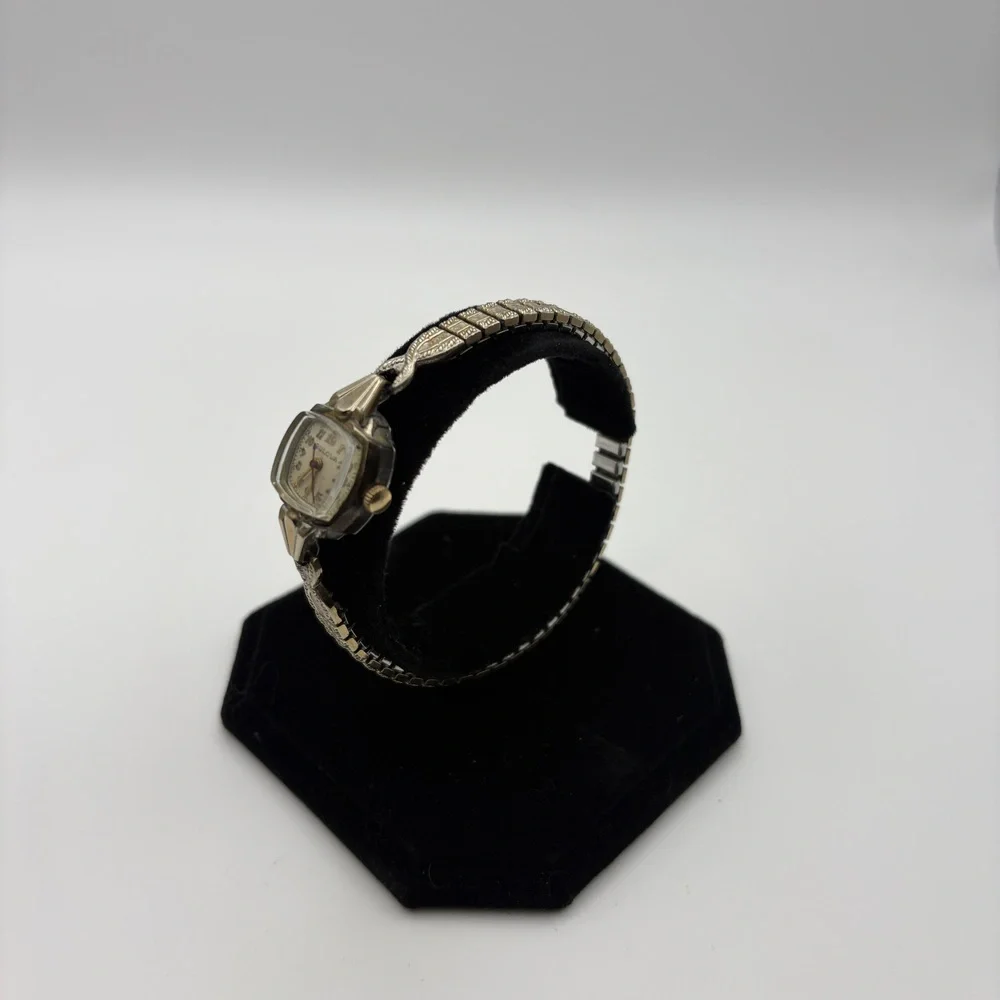Vintage Bulova 10k RGP Ladies Watch Working Manual Wind Small Face Gold